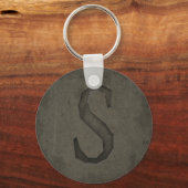 Betonmonogram letter S Sleutelhanger (Voorkant)
