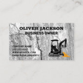 Betonnen achtergrond | Bouwmachine Visitekaartje (Voorkant)