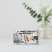 Betonnen achtergrond | Bouwplanning Visitekaartje (Staand voorkant)