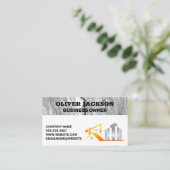 Betonnen achtergrond | bouwterrein visitekaartje (Staand voorkant)