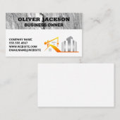 Betonnen achtergrond | bouwterrein visitekaartje (Voorkant / Achterkant)