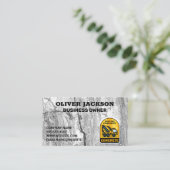 Betonnen achtergrond | cementmenger visitekaartje (Staand voorkant)