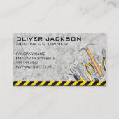 Betonnen achtergrond | Handgereedschap Visitekaartje (Voorkant)