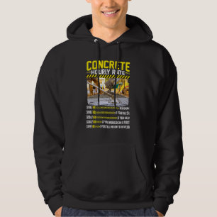 Betonnen cementmixer met uurlonen Cadeau Hoodie