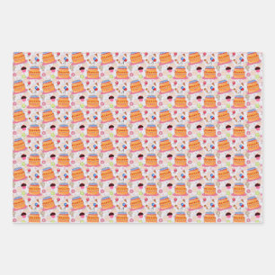 Betonnen en gebak inpakpapier vel