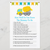 Betonnen mixer hoe goed ken je baby shower? (Voorkant)