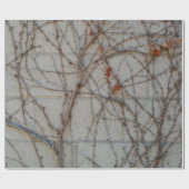 betonnen muur met wijnstokken cadeaupapier (Vlak)