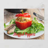 Betonnen paprika's met vleessaus en kaas briefkaart (Voorkant)