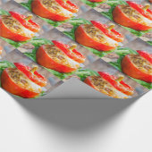 Betonnen paprika's met vleessaus en kaas cadeaupapier (Hoek)