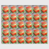 Betonnen paprika's met vleessaus en kaas cadeaupapier (Vlak)