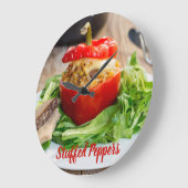 Betonnen paprika's met vleessaus en kaas grote klok (Hoek)