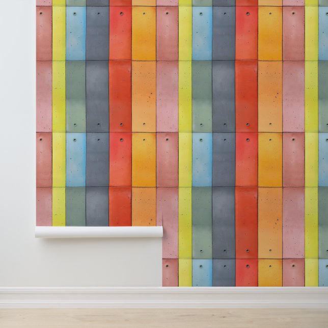 Betonnen patroonkleuren behang (Applicatie)