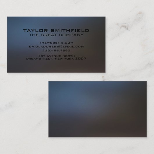 Betonnen professioneel metaal modern Visitekaartje (Voorkant / Achterkant)