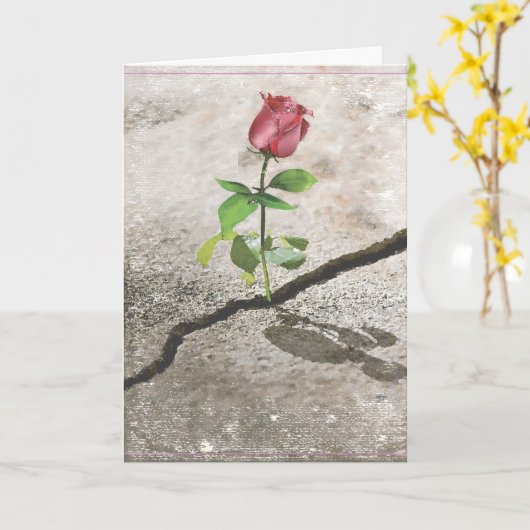 betonnen Roos Kaart (Gele Bloem)