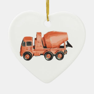 Betonnen Sinaasappel Cement Speelgoed Truck Keramisch Ornament