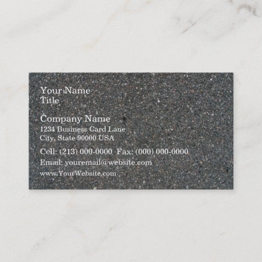 Betonnen textuur met kleine stonen visitekaartje (Voorkant)