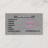 Betonnen Visitekaartjes (Achterkant)