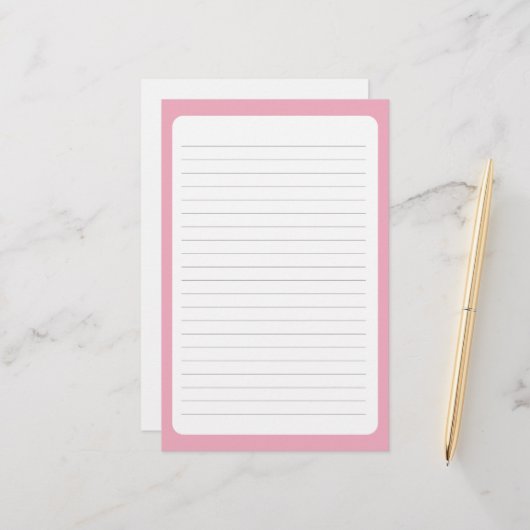 Betonpapier met roze rand (Voorkant / Achterkant in situ)