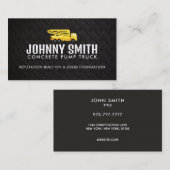 Betonpomp vrachtwagen Visitekaartjes (Voorkant / Achterkant)