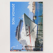 Betonreis: cruiseschip in de haven legpuzzel (Verticaal)