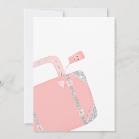 Betonreiskoffer zilverroze achterpartij kaart (Achterkant)