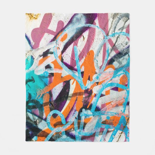 Betonstaal, met weven, verven met versleten wanden fleece deken (Voorkant)