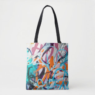 Betonstaal, met weven, verven met versleten wanden tote bag