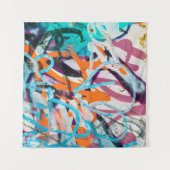 Betonstaal, met weven, verven met versleten wanden wandkleed (Voorkant (horizontaal))