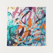 Betonstaal, met weven, verven met versleten wanden wandkleed (Voorkant)