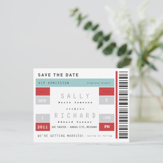 Betonstaal Opslaan Datum Save The Date (Staand voorkant)