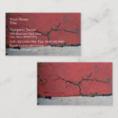 Betonwand geschilderd in wisselende staven visitekaartje (Voorkant / Achterkant)