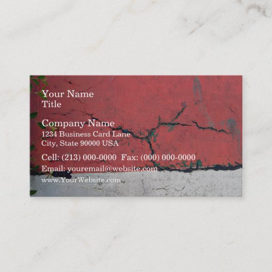 Betonwand geschilderd in wisselende staven visitekaartje (Voorkant)