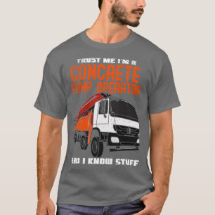 Betonwerker betonpomp t-shirt