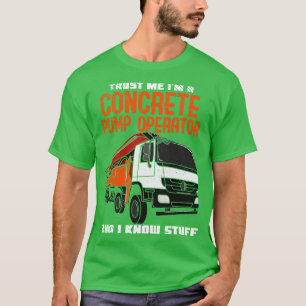 Betonwerker betonpomp t-shirt