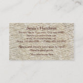 Betonwol, spinnen of breien visitekaartje (Achterkant)