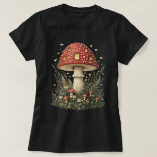Betoverd Amanita Paddenstoelenhuis Kunst T-shirt