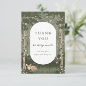 Betoverd Baby shower Bedankt Opmerking Kaart (Staand voorkant)