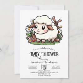 Betoverd Baby shower van kleine schapen Kaart