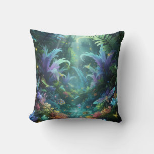 Betoverd Bioluminescent Bos Magische Jungle Kussen