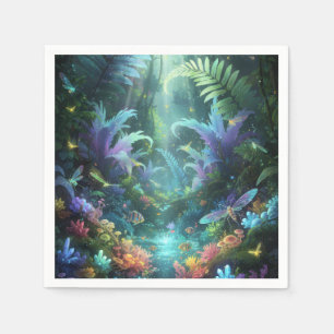 Betoverd Bioluminescent Bos Magische Jungle Servet
