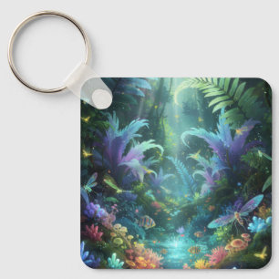 Betoverd Bioluminescent Bos Magische Jungle Sleutelhanger