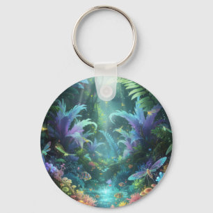 Betoverd Bioluminescent Bos Magische Jungle  Sleutelhanger