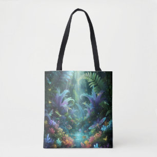 Betoverd Bioluminescent Bos Magische Jungle Tote Bag