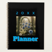 Betoverd blauw Roos – Elegante romantische bloem Planner (Voorkant)