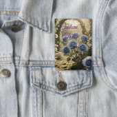 Betoverd blauw Roos – Romantisch bloemaccent Button (Insitu)