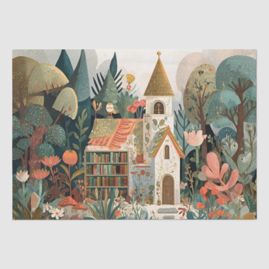 Betoverd Boekenhuis Tissuepapier (Voorkant)