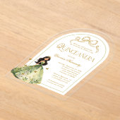 Betoverd bos 15e verjaardag Quinceanera Acryl Uitnodigingen (Laagn)