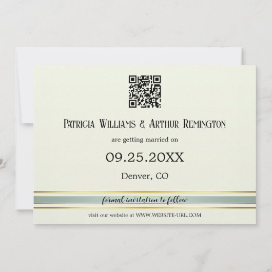 Betoverd Bos Berg Save the Date Kaart (Achterkant)