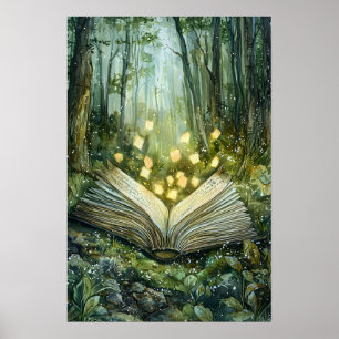 Betoverd bos boek van magie poster