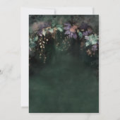 Betoverd bos bogen boog groen Quinceanera Kaart (Achterkant)
